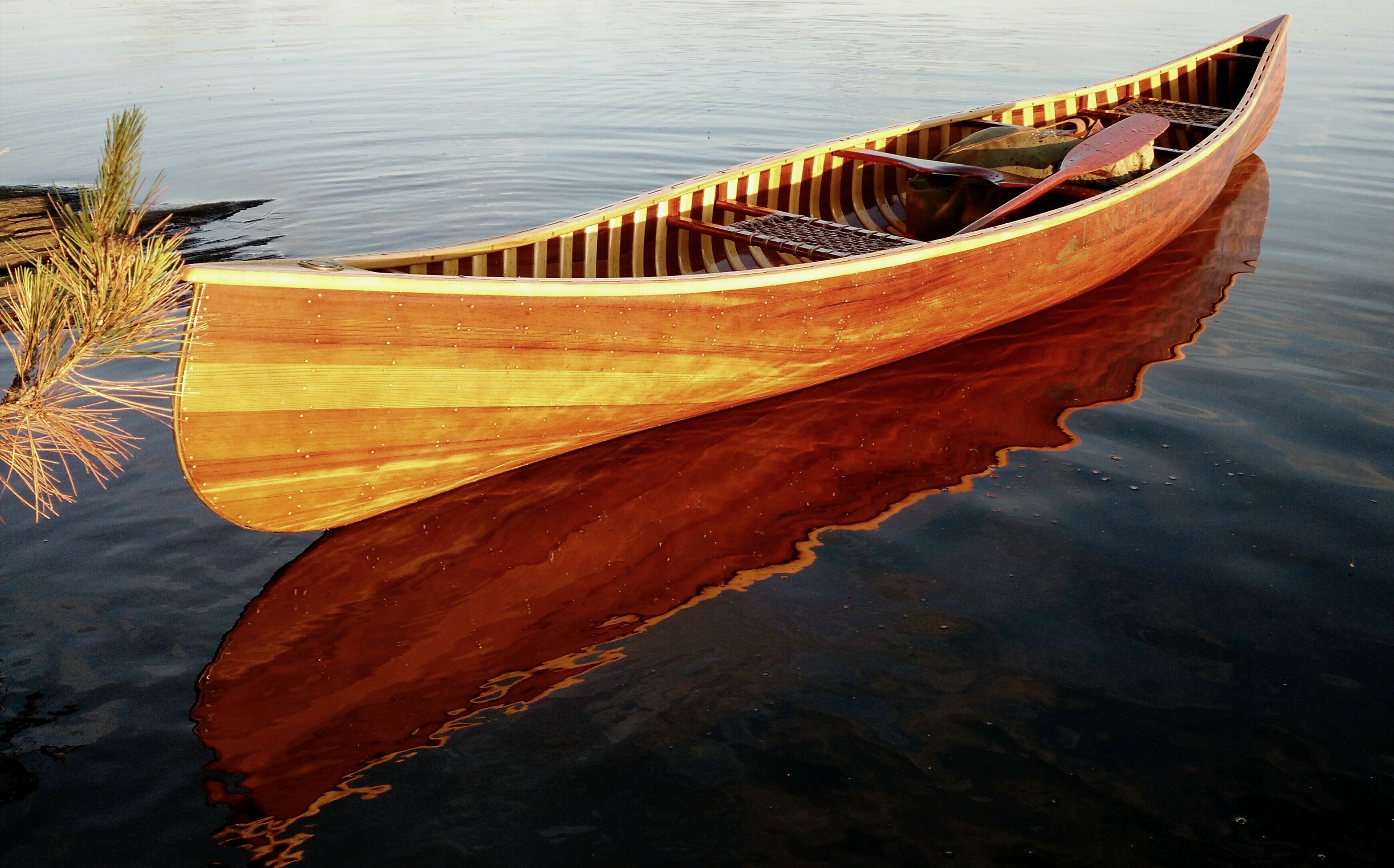 classic wood - langford canoe - let the journey begin