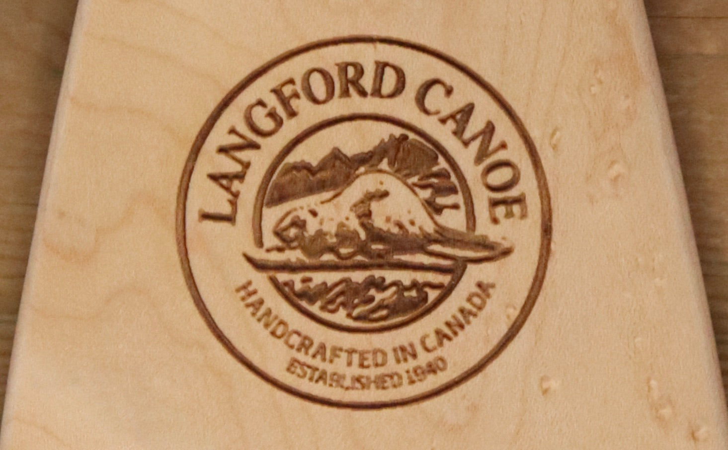 Langford Solid Birdseye Maple Beaver Tail Paddle - Langford Canoe Limited