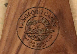 Langford Solid Walnut Otter Tail Paddle - Langford Canoe Limited