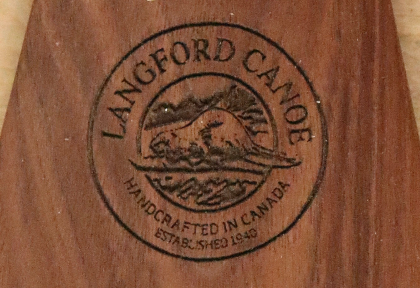 Langford Solid Walnut Beaver Tail Paddle - Langford Canoe Limited