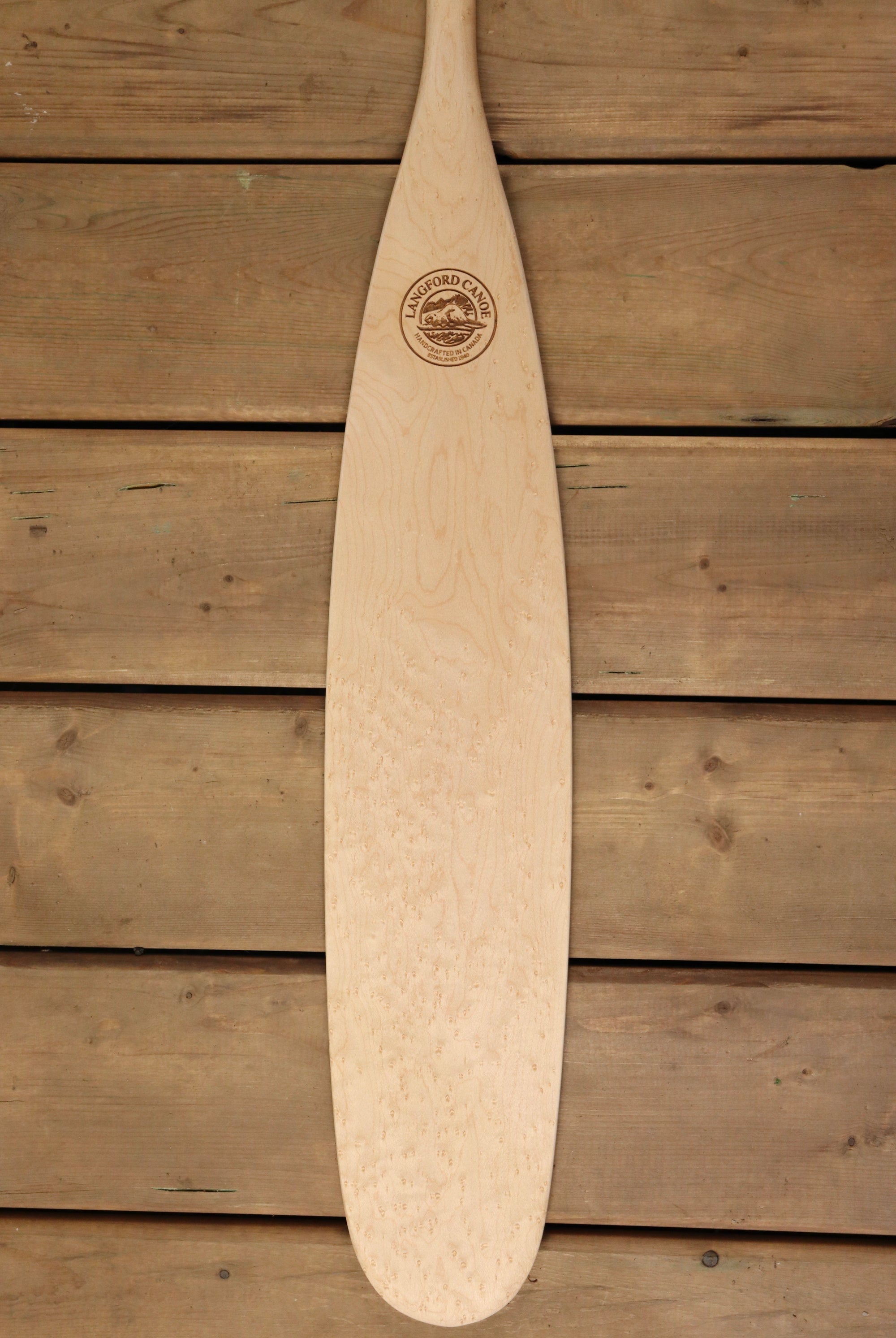 Langford Solid Birdseye Maple Otter Tail Paddle - Langford Canoe Limited