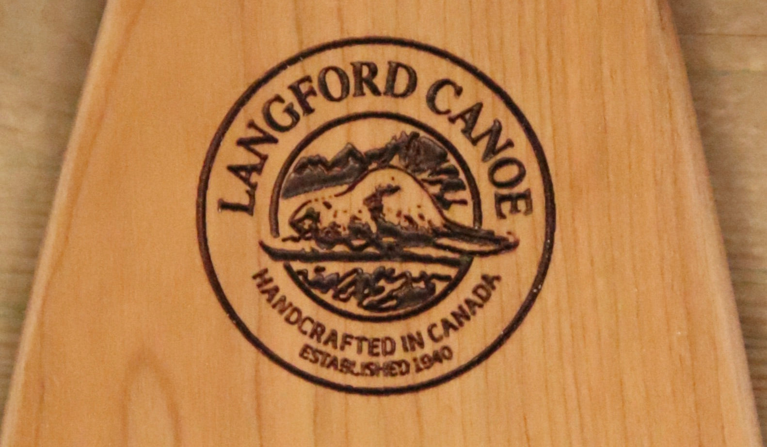 Langford Solid Cherry Beaver Tail Paddle - Langford Canoe Limited