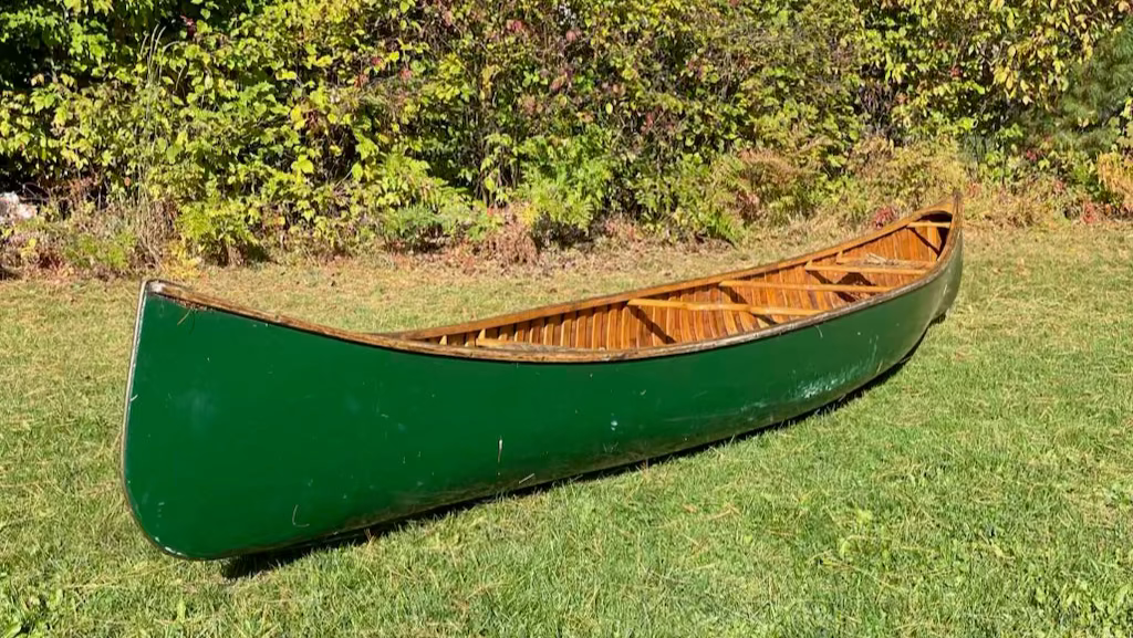 70's Northland Cedar Canoe with Canvas